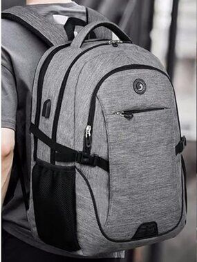 NEW Soldier Knife Anti Theft Laptop Travel Backpack Grey Large Combination Lock